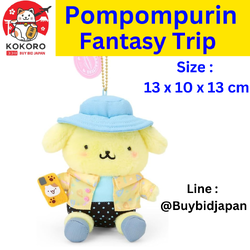 [PRE-ORDER] พวงกุญแจ ปอมปอมปุริน Pompompurin Mascot Keychain Fantasy Trip Sanrio Japan ポムポムプリン マスコットホルダー（ファンタジートリップ）