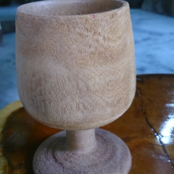 แก้วทรงแชมเปญ เตี้ย ไม้เทพทาโร