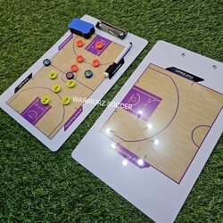 Coach board กระดานวางแผนบาสเก็ตบอล (แม่เหล็ก) อะคริลิค 2หน้า