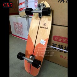 TAKLA Surfskate แท้ 30นิ้ว รุ่นCX7 (ทรัลสปริงหน้าปั้มง่าย, ไม้เมเปิลหนา7ชั้น, วงเลี้ยว60องศา,พื้นกระดาษสีหนา, รับน้ำหนักได้สูงสุด180Kg.)