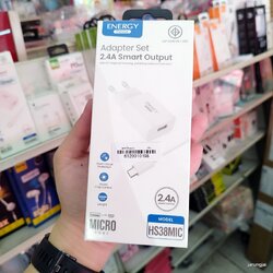 ชุดชาร์จ micro energy premium adapter set 2.4A HS38MIC