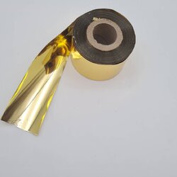 ทองวิทยาศาสตร์แบบม้วนยาว 120เมตร กว้าง 4 เซนติเมตร ใช้งานประดับตกแต่งโดยเฉพาะวัสดุผิวเรียบ gold leaf