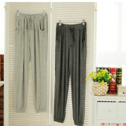 ((พร้อมส่ง)) กางเกง กระโปรงแฟชั่นผู้หญิง : กางเกงแฟชั่นสีเทา ผ้าพริ้วๆ น่ารัก น่ารักจ้า