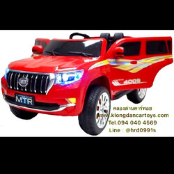 รถเด็กแบตเตอรี่สปอตโตโยต้า4×4 (ออกตัวสมูท, 6มอเตอร์แบต12v7a, มีโช้ค, โยกสวิงได้, บูลทูธกับมือถือ เล่นusb aux, รีโมทบูลทูธไฮเทค) มีช่องเก็บของด้านหลัง