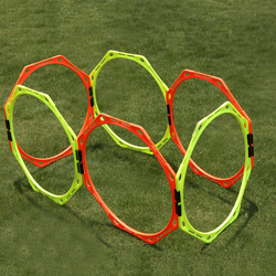 ห่วงฝึกความคล่อง 8เหลี่ยม(ส้ม3 เขียว3)