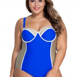 ชุดว่ายน้ำคนอ้วนพร้อมส่ง :ชุดว่ายน้ำคนอ้วนแฟชั่นวันพีชสีน้ำเงินสีสันสดใส sexyมากๆจ้า:รอบอก50-60นิ้ว เอว40-48นิ้ว สะโพก44-54นิ้วจ้า