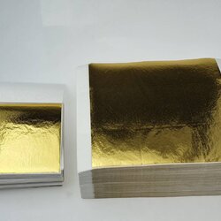 ทองคำเปลววิทยาศาสตร์ขนาน 8x8 เซนติเมตร แผ่นเนื้อดีใช้ง่าย สินค้าเป็นทองเทียมเลียนแบบทองแท้ 100%อย่างดี
