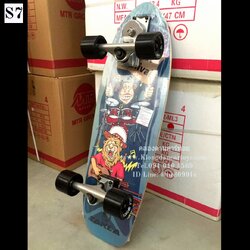TAKLA Surfskate แท้ เซิร์ฟสเก็ตทาคาล่า30นิ้ว รุ่นS7 ตัวTop (ทรัลหน้าเป็นอะแดปเตอร์ลูกผสมระหว่างบุชชิ่งและสปริงปั้มนิ่มกระโดดมัน, ไม้เมเปิลหนา7ชั้น, วงเลี้ยว90องศา,พื้นกระดาษสีหนา, รับน้ำหนักได้สูงสุด180Kg.)