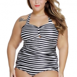 ชุดว่ายน้ำคนอ้วนพร้อมส่ง :ชุดว่ายน้ำสีขาวดำลายทาง มีกางเกงแบบเก๋ Sexy มากๆจ้า:รอบอก42-48นิ้ว เอว40-46นิ้ว สะโพก40-48นิ้วจ้า