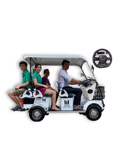 รถกอล์ฟไฟฟ้า 4 ล้อ 6 ที่นั่ง รุ่น M-04T ขับแบบพวงมาลัย