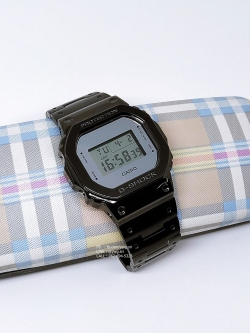 G-SHOCK CUSTOM รุ่น DW-5600 กรอบสายเหล็กดำหน้าเงิน