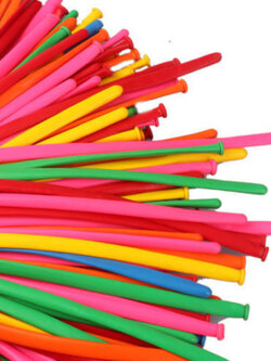 ลูกโป่งยางแบบหลอดยาว (คละสี)