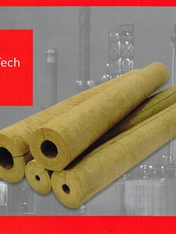Rockwool Pipe Cover หรือ ฉนวนหุ้มท่อ ใยหินกันความร้อน (รุ่น Prorox PS) (ขนาดตัวอย่าง 5x5 cm)