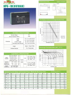 6V 10AH HIPOW