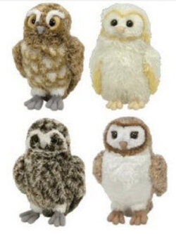 นกฮูก ครบชุด 4 ตัว ขนาด 6 นิ้ว