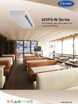 เครื่องปรับอากาศ CARRIER VRF แบบแขวนใต้ฝ้า CHILLED WATER, FLEXI รุ่น 42VFS004W-10RR