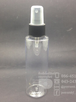 ขวด SA 120 ml ใส+สเปรย์ดำ แพคละ 10 ชิ้น