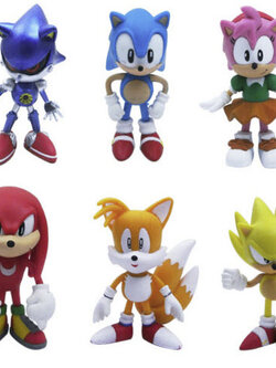ฟิกเกอร์ตัวการ์ตูนจาก Sonic ชุด 6 ตัว ขนาด 2.25-2.5 นิ้ว