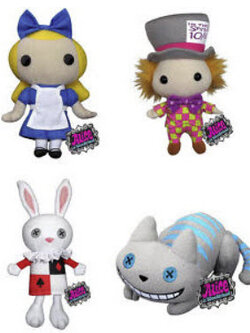 ตุ๊กตาการ์ตูน อลิซในแดนมหัศจรรย์ ชุด 4 ตัว ชนาด 7-8 นิ้ว