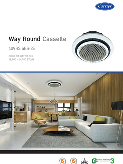 เครื่องปรับอากาศ CARRIER VRF แบบรอบทิศทาง CHILLED WATER, WAY ROUND รุ่น 40VRS018W-10FR