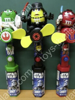 ตุ๊กตาพร้อมพัดลมจาก M&M ชุดสตาร์วอร์ Star Wars ครบชุด 3 ตัว