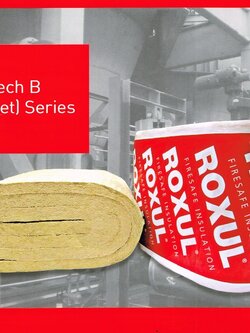 Rockwool Blanket หรือ ฉนวนใยหินชนิดม้วน (รุ่น Prorox BL) (ขนาดตัวอย่าง 5x5 cm)