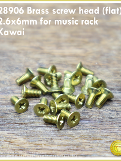28906 Brass screw head 2.6x6mm (flat) for music rack Kawai