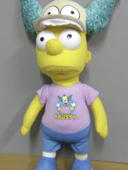 บาร์ท (Bart) สวมหมวกหัว Krusty ขนาด 18 นิ้ว (มือสอง)