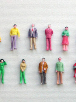 โมเดลคน สเกล 1:100 (15 แบบ) 100 ตัว