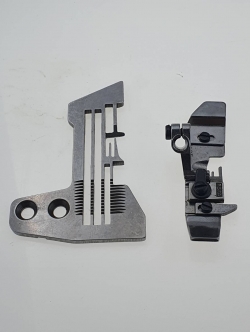 ชุดฟันและแป้นจักรโอรีน จักรโพ้งจักรโพ้งสี่เส้นใช้เย็บขอบผ้าแบบตะเข็บถี่ๆใช้ทำขอบผ้าเช็ดหน้า