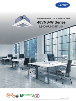 เครื่องปรับอากาศ CARRIER VRF แบบสี่ทิศทาง CHILLED WATER, 4-WAY รุ่น 40VNS018W-10FR