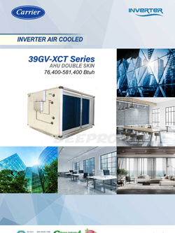 เครื่องปรับอากาศ CARRIER VRF แบบต่อท่อลม AHU DOUBLE SKIN WITH DX INTERFACE KIT รุ่น 38VT028S88CTST (14+14)/39GV1118XCT28(INVERTER)