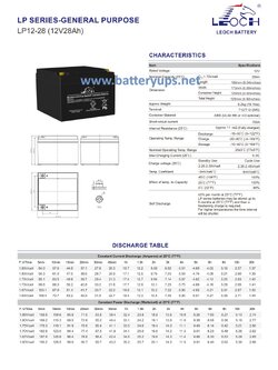 12V 28AH LEOCH ทรงเตี้ย