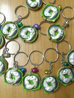 พวงกุญแจเข่งปลาทู (ขนาดเล็ก) 12 ชิ้น