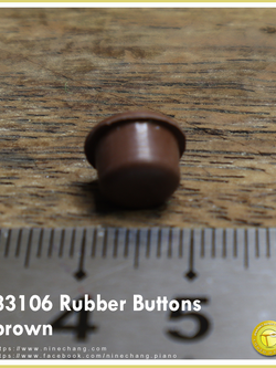 33106 Rubber Buttons brown