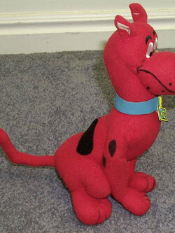 สกูบิดู (Scooby Doo) สีแดง ขนาด 11-12 นิ้ว (ของใหม่)