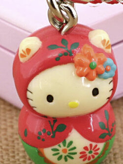 ที่ห้อยมือถือ คิตตี้ในสไตล์คล้ายตุ๊กตาแม่ลูกดก (Russian Doll)