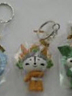 พวงกุญแจมาสคอตโอลิมปิก 2008 ครบชุด 5 ตัว ขนาด 3x5 ซ.ม.