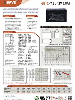 12V 7.8AH EWAVE