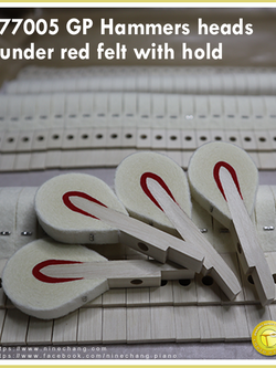 77005 GP Hammers head under red felt with hold