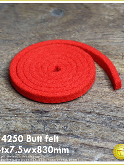 14250 Butt felt 4 x 7.5 x 830 mm