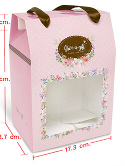 BK41W-005 กล่องคุกกี้-กล่องหูหิ้ว 9 นิ้ว (20 กล่อง)