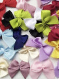 โบว์ผ้าซาติน คละสี / 10 ชิ้น