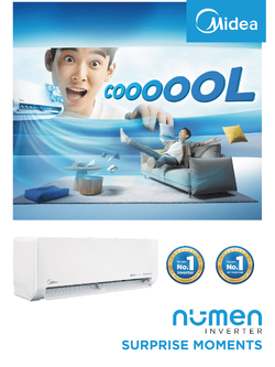 แอร์ MIDEA แบบติดผนัง ขนาด 18,000 BTU รุ่น MSNE-19CRFN8-ID (INVERTER)(NUMEN SERIES)