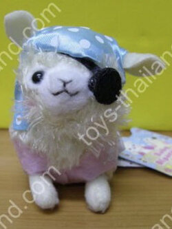 ตุ๊กตาห้อยมือถืออัลปาก้า (Alpaca) แบบ A ชุดลูกเรือโจรสลัดตาเดียว