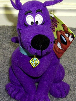 สกูบิดู (Scooby Doo) สีม่วง ขนาด 11-12 นิ้ว (ของใหม่)