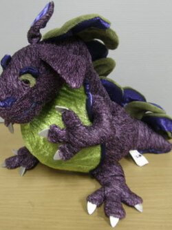 มังกร สีม่วงท้องเขียว ขนาด 10 นิ้ว (มือสอง)