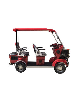 รถไฟฟ้า 4 ล้อ 3 ที่นั่ง รุ่น M-01 ยี่ห้อ CLP CAR สีแดง ขับแฮนด์บิด