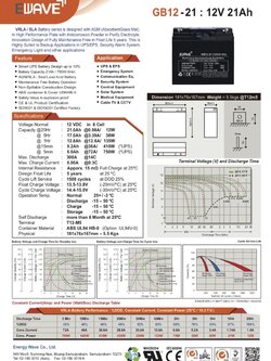 12V 21AH EWAVE