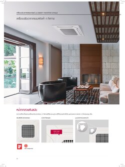 เครื่องปรับอากาศ LG แบบสี่ทิศทาง ขนาด 18,000 BTU รุ่น ZTNQ18GPLE0 (INVERTER)